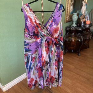 Beautiful Adrianna Papell Floral Dress 22W